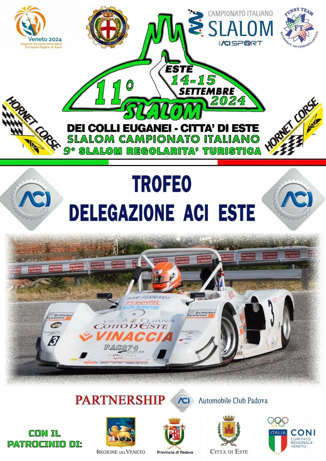 11° SLALOM DEI COLLI EUGANEI CITTA' DI ESTE - 9° REGOLARITA' TURISTICA  DI ESTE - HORNET CORSE